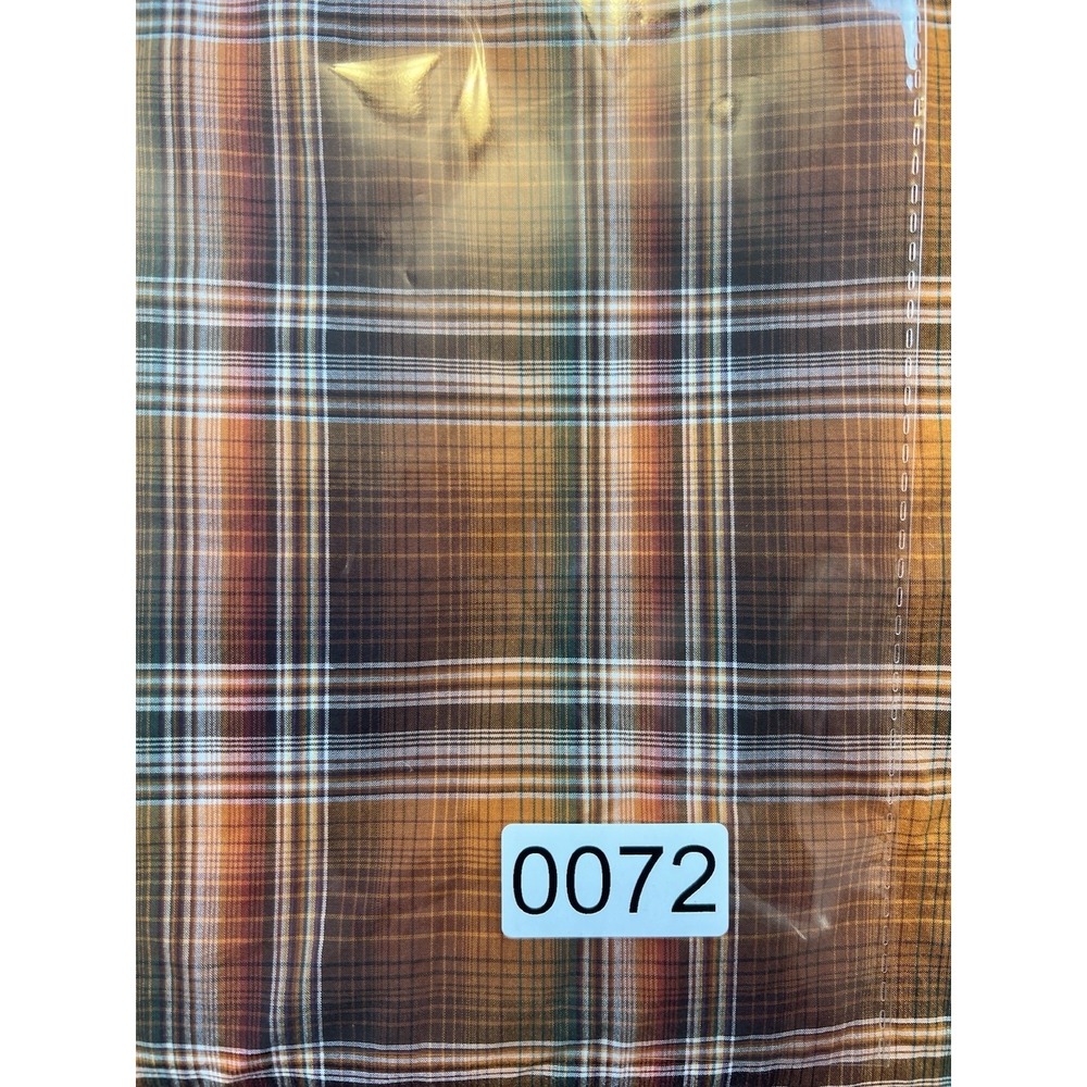 Vince. Men's XXL Lightweight 100%‎ Cotton Plaid Long Sleeve Button Shirt Orange - Picture 6 of 6
